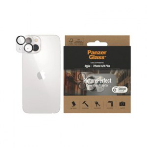 PanzerGlass | Lens protector | Apple iPhone 14, 14 Plus | Polymethyl methacrylate | Black | Transparent